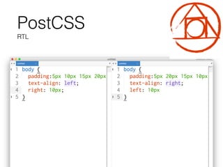 PostCSS
RTL
 