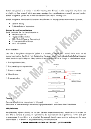 Pattern recognition | PDF
