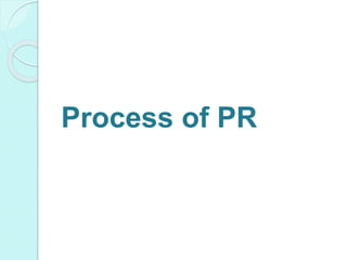 Process of PR
 