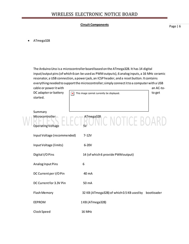 E notice board project report