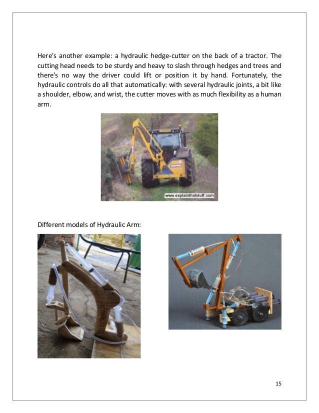 PROJECT REPORT ON HYDRAULIC ROBOTIC ARM