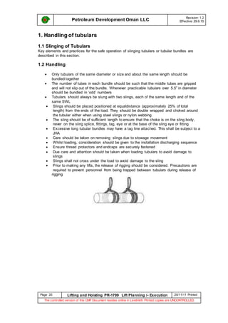 Pr 1709 - lifting and hoisting procedure lift planning execution | DOCX