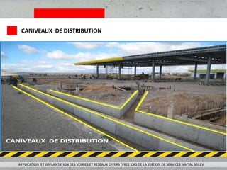 CANIVEAUX DE DISTRIBUTION
APPLICATION ET IMPLANTATION DES VOIRIES ET RESEAUX DIVERS (VRD) CAS DE LA STATION DE SERVICES NAFTAL MILEV
 