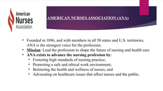 Professional association and Unions in Nursing Education by Anushri ...
