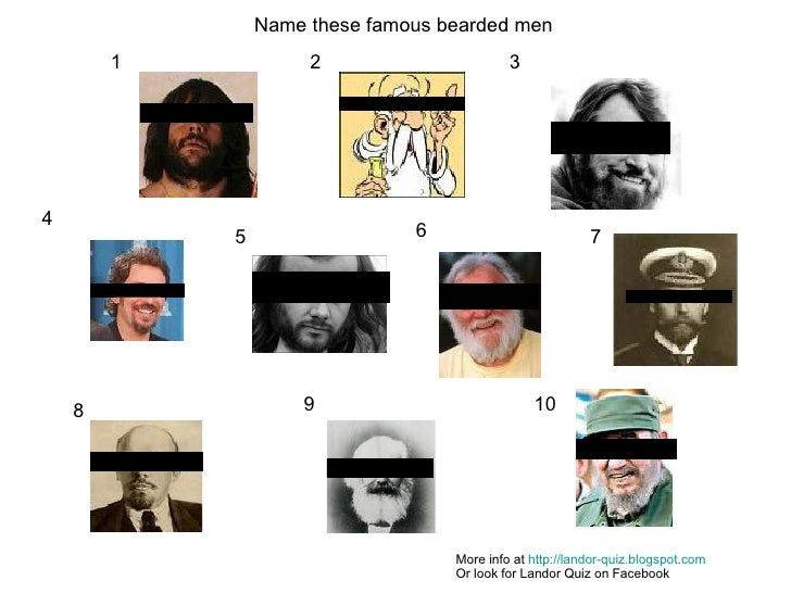 Beards Picture Quiz