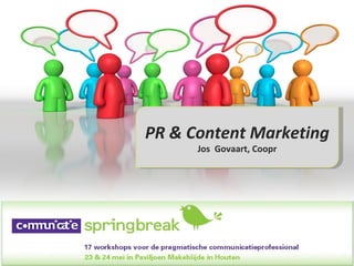 PR & Content Marketing Jos  Govaart, Coopr 