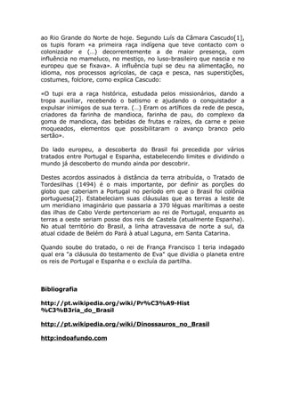 Pré Descobrimento Do Brasil