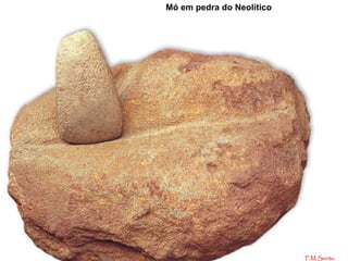 Instrumentos do Neolítico
Mó em pedra do Neolítico
F.M.Serrão
 