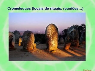 Cromeleques (locais de rituais, reuniões…)
F.M.Serrão
 