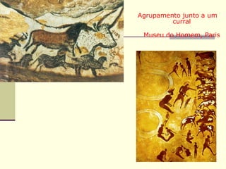 Bois – cavalos - Lascaux
Agrupamento junto a um
curral
Museu do Homem, Paris
 