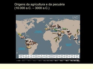 Origens da agricultura e da pecuária
(10.000 a.C. – 3000 a.C.)
 
