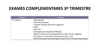 EXAMES COMPLEMENTARES 3º TRIMESTRE
 