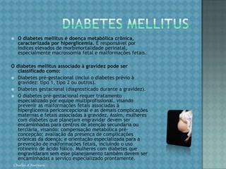INFECÇÃO PELO VIRUS DAIMUNODEFICIÊNCIA HUMANA (HIV)Recomendações ClínicasEstabelecer durante o pré-natal o acompanhamento conjunto da gestante por infectologista ou clínico experiente no manejo de pacientes infectadas pelo HIV. Sempre que possível, antes de iniciar o uso do AZT, submeter a gestante à contagem de linfócitos CD4 e medida da carga viral, para melhor avaliação do esquema terapêutico e da necessidade de quimioprofilaxias para infecções oportunistas O AZT deve fazer parte de qualquer esquema terapêutico que venha a ser adotado para a gestante portadora do HIV, já que este medicamento é o único anti-retroviral com eficácia comprovada na redução da transmissão vertical do HIV, além de não apresentar efeitos adversos no recém-nascido que contra-indiquem seu uso. Oferecer AZT oral a toda gestante infectada pelo HIV, independentemente do nível de CD4, carga viral, estado clínico ou uso concomitante de outros anti-retrovirais, devendo o tratamento ser iniciado a partir da 14ª semana da gestação até o parto, com reavaliação do tratamento no pós-parto. Quando a oportunidade acima for perdida, o tratamento com AZT deverá ser iniciado em qualquer idade gestacional, inclusive no momento do parto.Chirlei A Ferreira