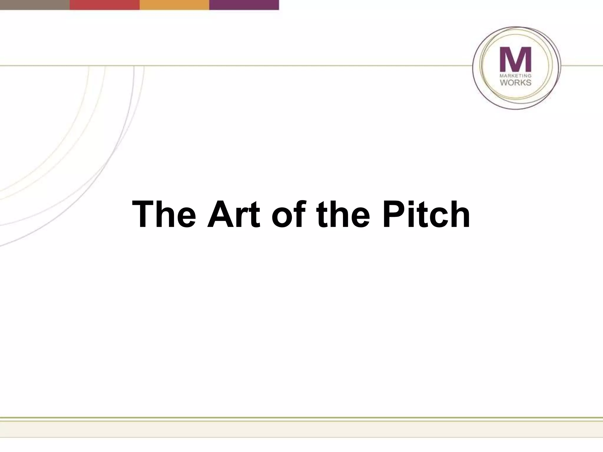 The Art of the Pitch 