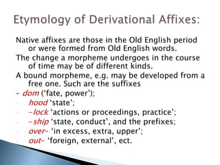 Types of Forming Words (Affiation, Suffi | PPTX