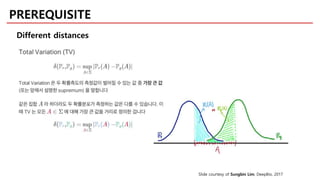 PREREQUISITE
Different distances
Slide courtesy of Sungbin Lim, DeepBio, 2017
 