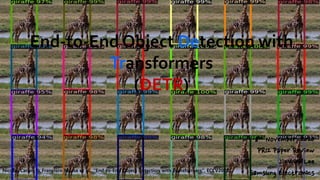 End-to-End Object Detection with
Transformers
(DETR)
Nicolas Carion & Francisco Massa et al., “End-to-End Object Detection with Transformers”, ECCV2020
8th November, 2020
PR12 Paper Review
JinWon Lee
Samsung Electronics
 