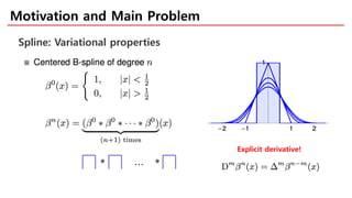 Motivation and Main Problem
Spline: Variational properties
Explicit derivative!
 