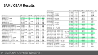 BAM / CBAM Results
PR-163: CNN_Attention_Networks
 