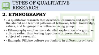 Qualitative Language Examples SHS G11_QUALITATIVE RESEARCH CHAPTER 2 LESSON 1.pptx