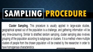SAMPLING PROCEDURE
 