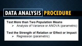 DATA ANALYSIS PROCEDURE
 