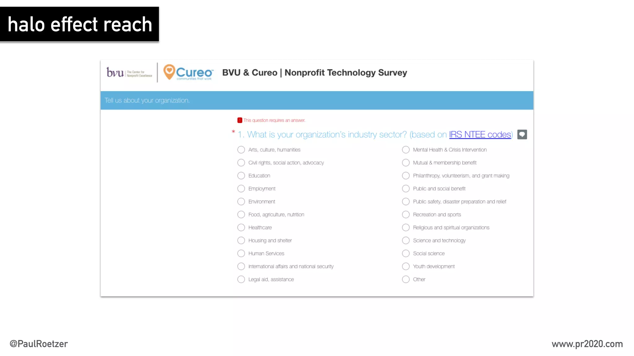 @PaulRoetzer www.pr2020.com
halo effect reach
 