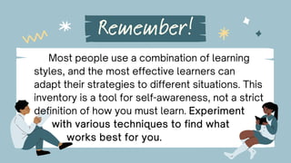 Learning Styles Inventory for Senior High School Students | PDF