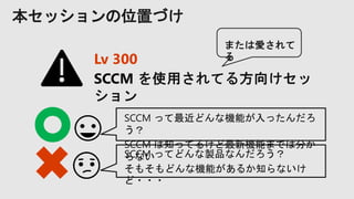 本セッションの位置づけ
Lv 300
 