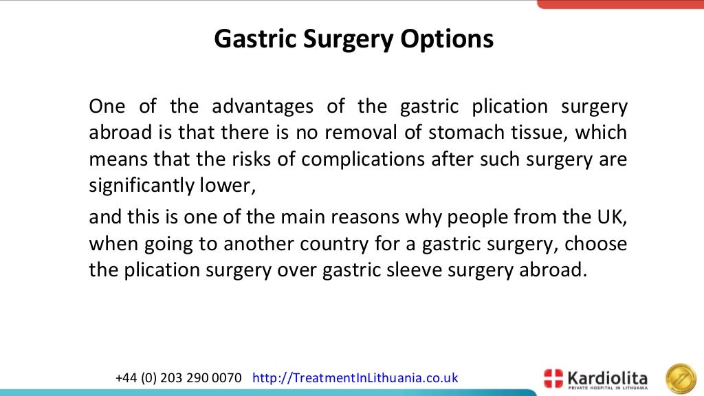 Gastric Sleeve Surgery VS Gastric Plication Surgery Abroad Choosing