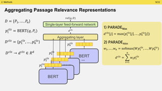 PR-298 PARADE: Passage representation aggregation for document ...