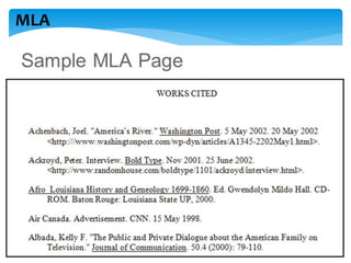 MLA
 