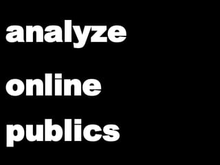 analyze  online  publics                                                 