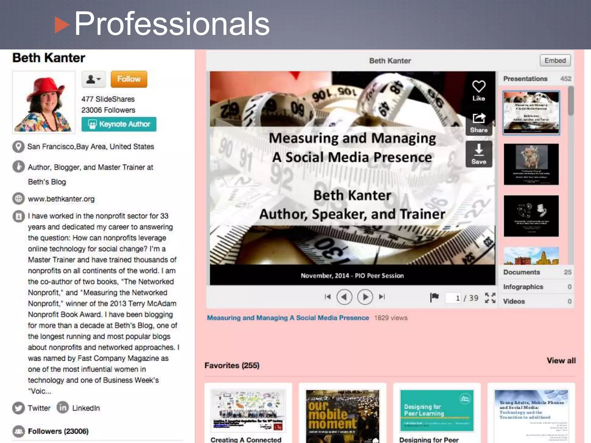 Professionals 
 