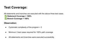 Estimation of Test Coverage and Structural Complexity | PDF