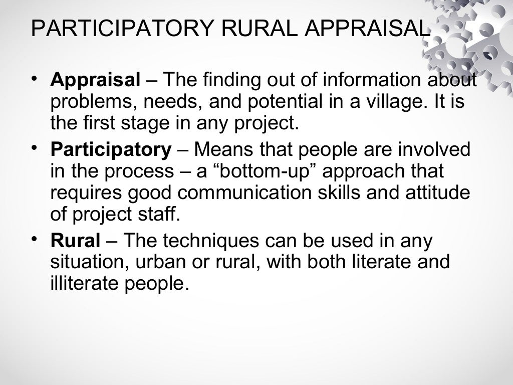 Participatory rural appraisal