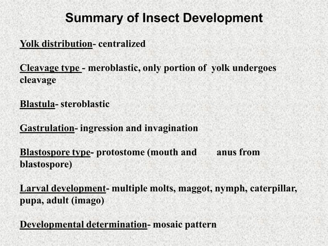 Pra embryonic and post-embryonic development in insect | PDF ...