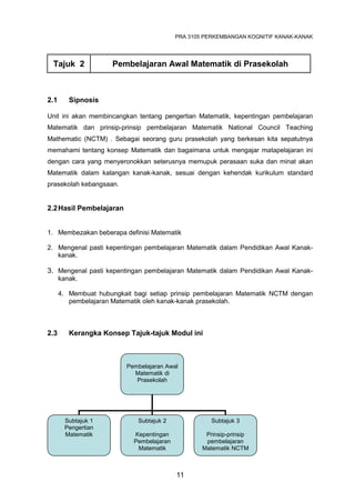 Mathematic Pra Pra3105 Perkembangan Kognitif Kanak-kanak | PDF