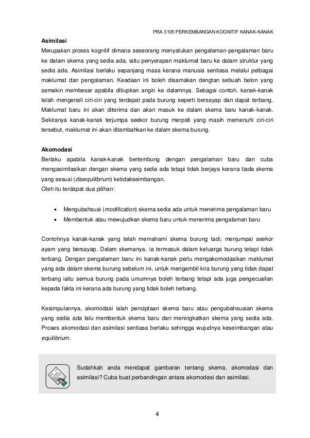 Pra3105 Perkembangan Kognitif Kanak-kanak