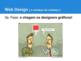 Web Design { o começo do começo }
3a. Fase: e chegam os designers gráficos!
 