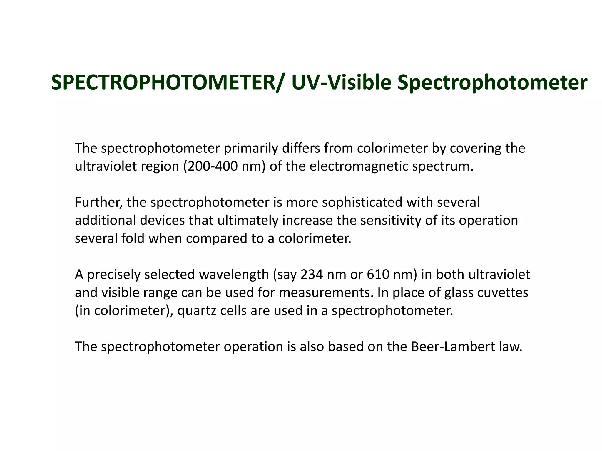 Prabhakar singh ii sem-paper v-colorimeter & spectrophotometer | PDF