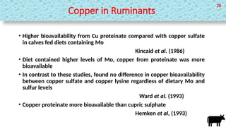 Role of Supplementation of Chelated Minerals in Ruminant Production ...