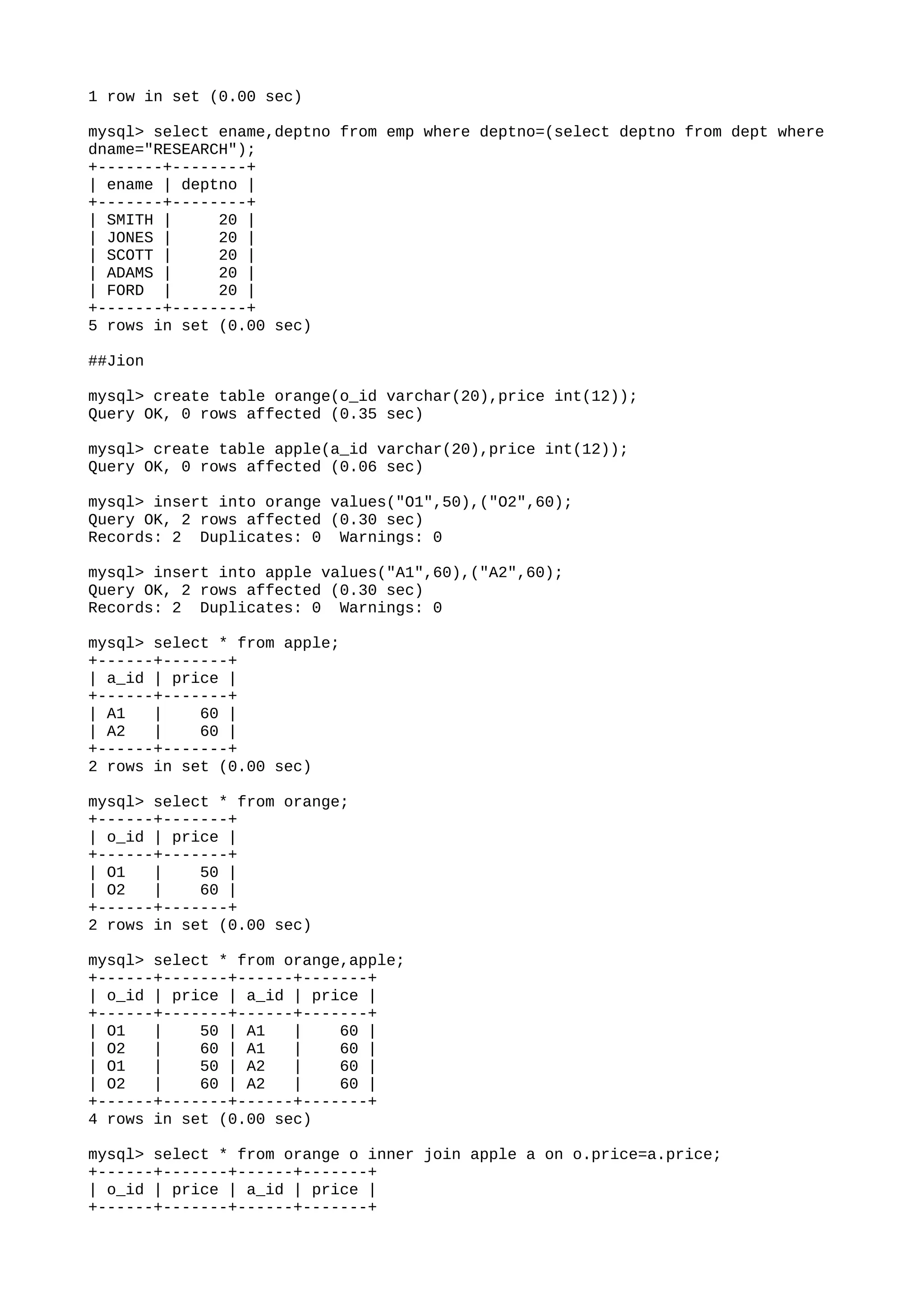 database application using SQL DML statements: all types of Join, Su…