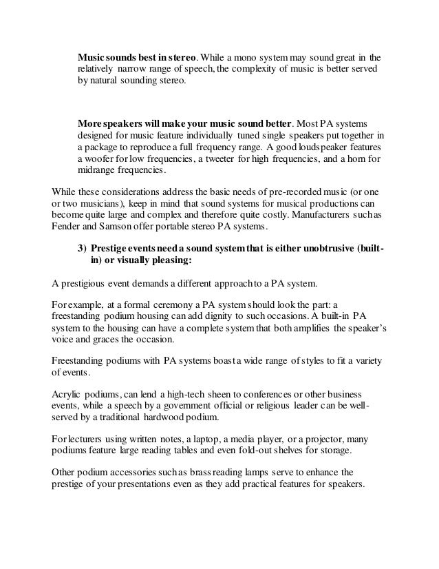 public address system