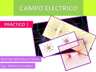 1 CAMPO ELÉCTRICO  PRÁCTICO 1 Marisol Mendoza Flores Ing. Edison Coímbra  