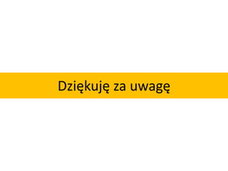 Dziękuję za uwagę
 