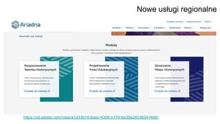 Nowe usługi regionalne
https://xd.adobe.com/view/a1d33b16-8aec-4308-b170-6a39a2403654-f480/
 