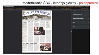 Modernizacja ŚBC - interfejs główny - po poprawce
 