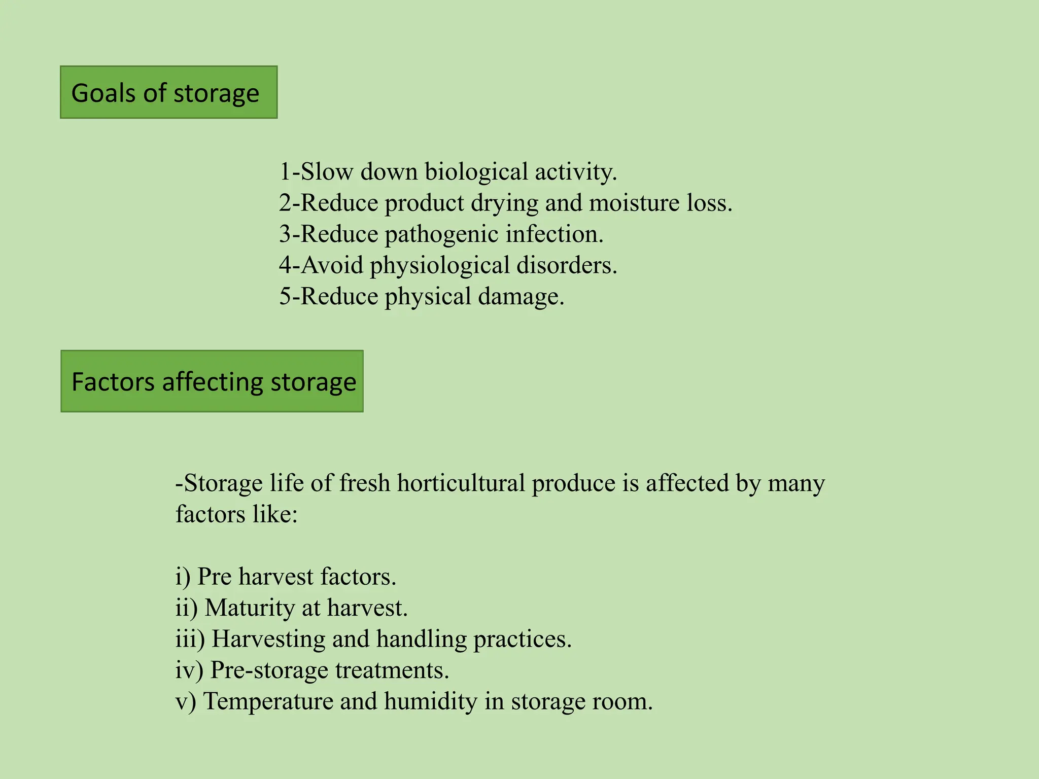 METHODS OF STORAGE AND POST HARVEST DISORDERS OF FRUIT CROPS | PPTX