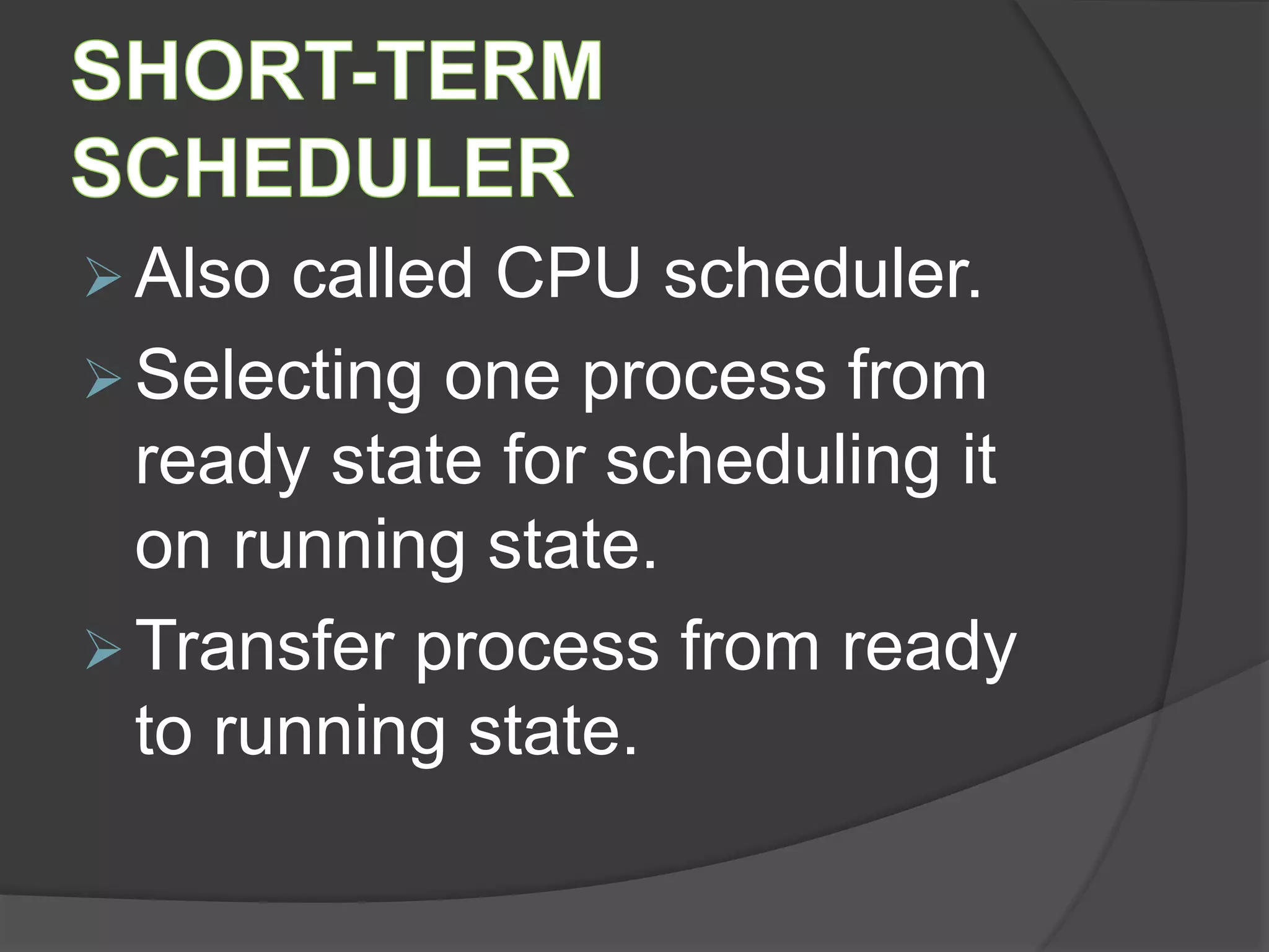 PROCESS SCHEDULER | PPT